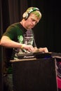 DJ Party Ben perform on stage at Zold Pardon Royalty Free Stock Photo