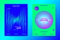 Wave Music Poster Concept. Electronic Sound Flyer.