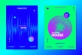 Wave Music Poster Concept. Electronic Sound Flyer.