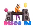 DJ Playing Disco Composition