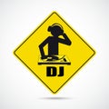 DJ Sign Royalty Free Stock Photo