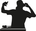 DJ silhouette vector