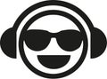 DJ smiley with sunglasses