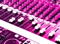 DJ Sound and music mixer panel Royalty Free Stock Photo