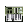 dj synthesizer audio game pixel art vector illustration Royalty Free Stock Photo