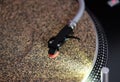 DJ Turntable with Cork Slipmat 3 Royalty Free Stock Photo