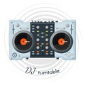 DJ turntable with lot of functions for music tune