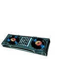 DJ turntable, music console. isolate on white background Royalty Free Stock Photo