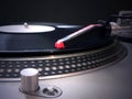 Dj turntable needle on record 2 Royalty Free Stock Photo