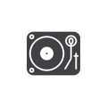 Dj vinyl turntable icon vector, filled flat sign, solid pictogram isolated on white, logo illustration Royalty Free Stock Photo