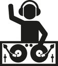 DJ at work pictogram