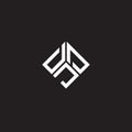 DJD letter logo design on black background. DJD creative initials letter logo concept. DJD letter design Royalty Free Stock Photo