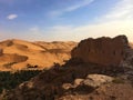 Djebel Baroun ruins in Taghit Royalty Free Stock Photo