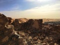 Djebel Baroun ruins in Taghit Royalty Free Stock Photo