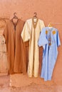 Djellaba - traditional outer robe. Royalty Free Stock Photo