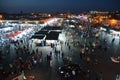 Djemaa El-Fna By Night Royalty Free Stock Photo