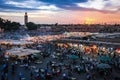Djemaa el Fna square. Marrakesh. Morocco Royalty Free Stock Photo