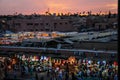 Djemaa el Fna square. Marrakesh. Morocco Royalty Free Stock Photo