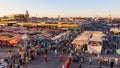 djemaa el fna square marrakesh morocco Royalty Free Stock Photo