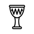 Djembe icon or logo in outline