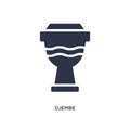 djembe icon on white background. Simple element illustration from music concept