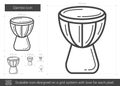 Djembe line icon.