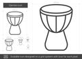 Djembe line icon.