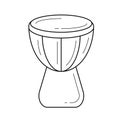 Djembe line icon.