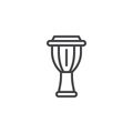 Djembe outline icon