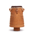 Djembe, Surinam percussion, handmade wooden drum with goat skin Royalty Free Stock Photo