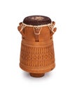 Djembe, Surinam percussion, handmade wooden drum with goat skin Royalty Free Stock Photo