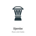 Djembe vector icon on white background. Flat vector djembe icon symbol sign from modern music collection for mobile concept and