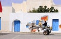 Tunisia - Djerba Island, Man on Old Wagon with Colorful Graffiti Art