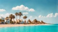 Djerba Island Tunisia coastline leisure beautiful outdoor tropical background