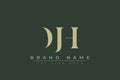 DJH abstract letter logo design Royalty Free Stock Photo