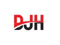 DJH Letter Initial Logo Design Vector Illustration Royalty Free Stock Photo