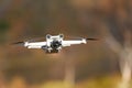 DJI Mavic mini hovering mid air with bokeh background Royalty Free Stock Photo