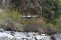 Dji mavic pro quadcopter in the mountains.