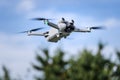 DJI Mini 3 Pro drone in flight Royalty Free Stock Photo