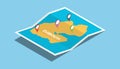 Djibouti africa explore maps with isometric style and pin location tag on top