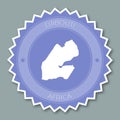 Djibouti badge flat design.