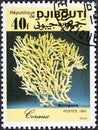DJIBOUTI - CIRCA 1991: stamp printed by Djibouti, shows coral.