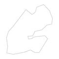 Djibouti dotted outline vector map