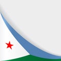 Djibouti flag background. Vector illustration.