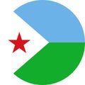 Djibouti Flag illustration vector eps
