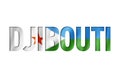Djibouti flag text font
