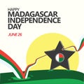 Madagascar independence day greeting card