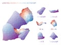 Djibouti low poly regions.