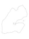 Djibouti map - Republic of Djibouti Royalty Free Stock Photo