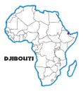 Djibouti Africa Map